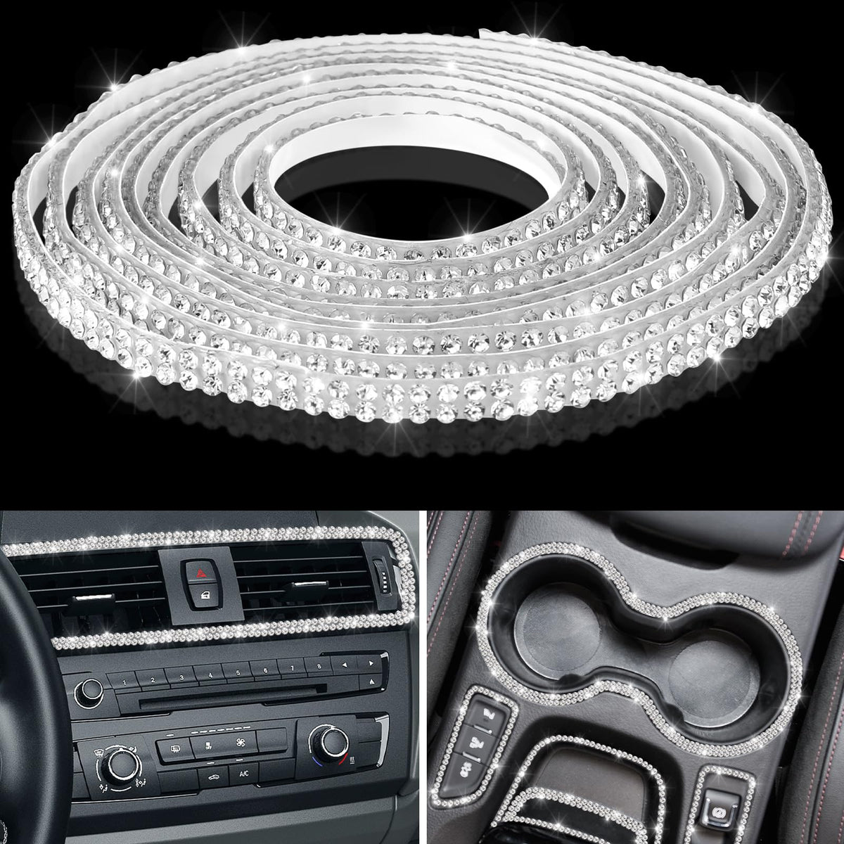 Car Trim Bling Decor Self Adhesive Car Accessories