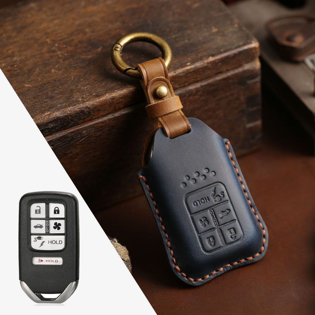 Honda CRV Lingpai XRV Civic Accord Guandao Fit Leather Car Key Cover 2,3,4,5,6 Button