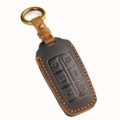 Genesis GV70 GV80 G90 Leather Car Key Cover 4,6,8 Button