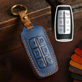 Carsine Genesis GV70 GV80 G90 Leather Car Key Cover 4,6,8 Button Blue / 6 Button