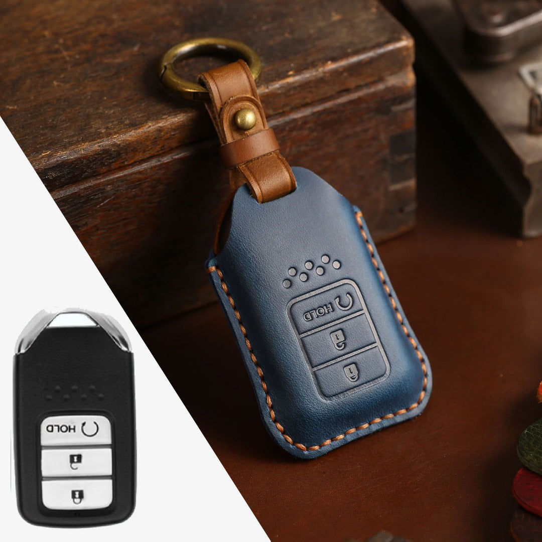 Honda CRV Lingpai XRV Civic Accord Guandao Fit Leather Car Key Cover 2,3,4,5,6 Button