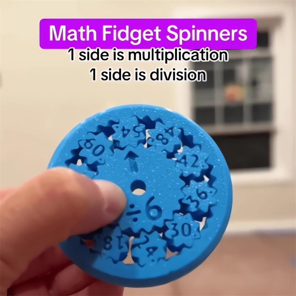 Math Fidget Spinner Game Math Fidget Toy Math Facts Fidget Spinners Great for Kids Retain Their Math Skills and for Homeschool Families