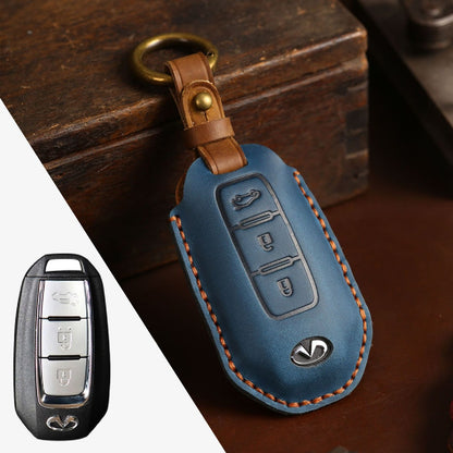 Infiniti Leather Car Key Cover 3,4 Button