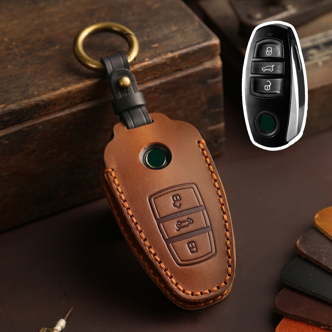 Volkswagen Touareg Leather Car Key Cover 3 Button