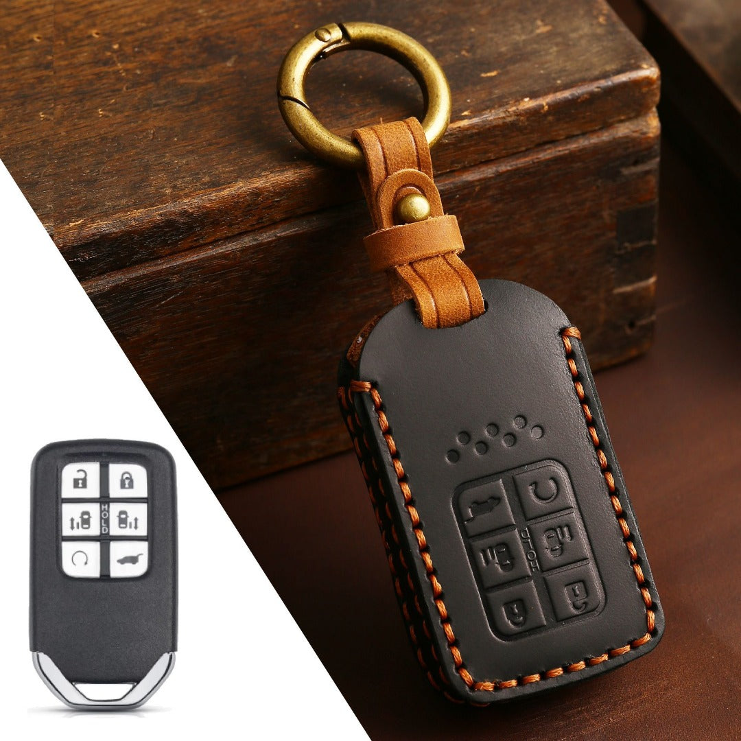 Honda CRV Lingpai XRV Civic Odyssey Elysion Accord Guandao Fit Leather Car Key Cover 2,3,4,5,6 Button