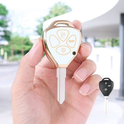 Carsine Toyota Car Key Case Golden Edge B / White / Key case