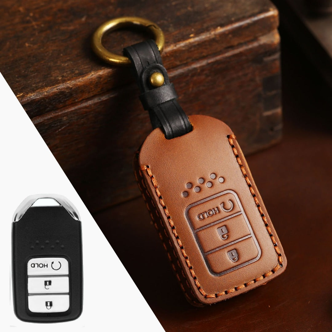 Honda CRV Lingpai XRV Civic Odyssey Elysion Accord Guandao Fit Leather Car Key Cover 2,3,4,5,6 Button