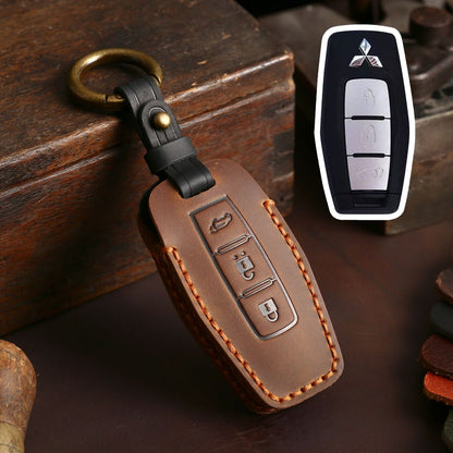 Mitsubishi Leather Car Key Cover 2,3 Button