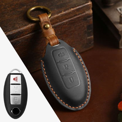 Nissan X-Trail Qashqai Tiida Teana Sylphy Leather Car Key Cover 2,3,4 Button