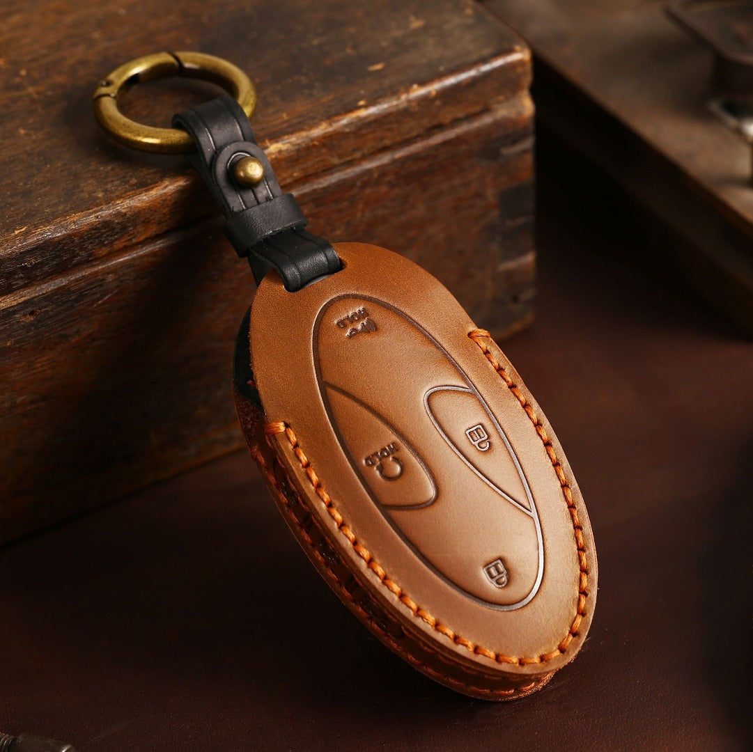 Hyundai Leather Car Key Cover 5,7 Button