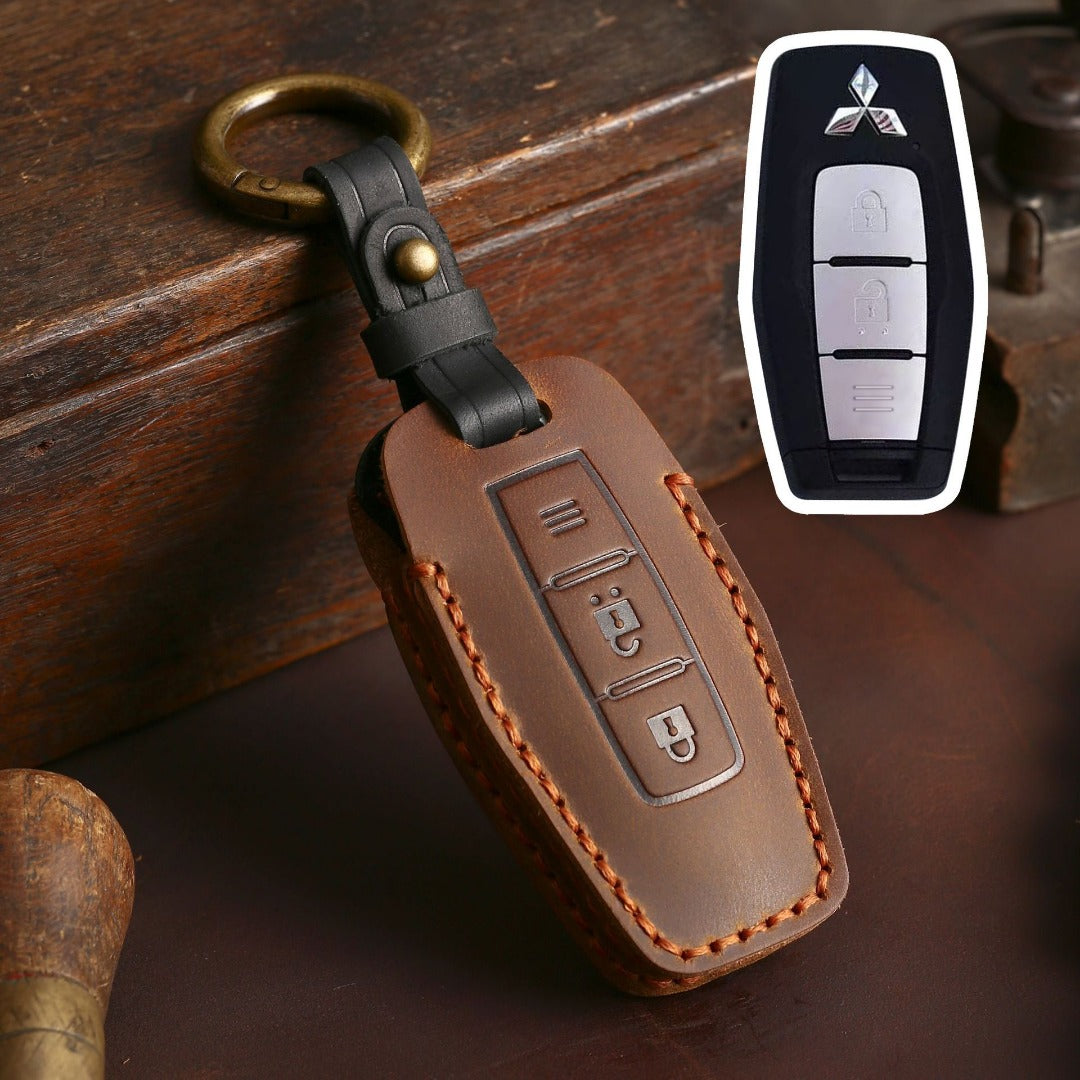 Mitsubishi Leather Car Key Cover 2,3 Button