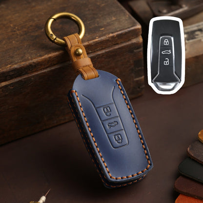 Volkswagen Touareg Leather Car Key Cover 3 Button