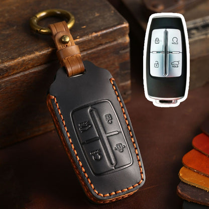 Genesis GV70 GV80 G90 Leather Car Key Cover 4,6,8 Button