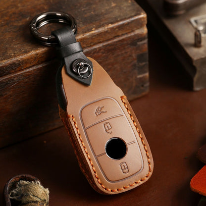 Mercedes Benz Leather Car Key Cover 3,4 Button