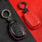 Carsine Hyundai Leather Car Key Cover 4 Button Black / 4 Button-A