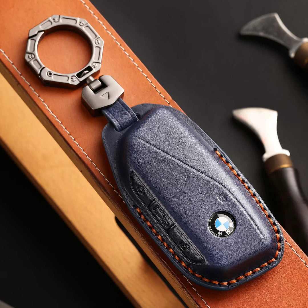 BMW Leather Car Key Cover - Genuine Leather, Premium Fit for All BMW Models