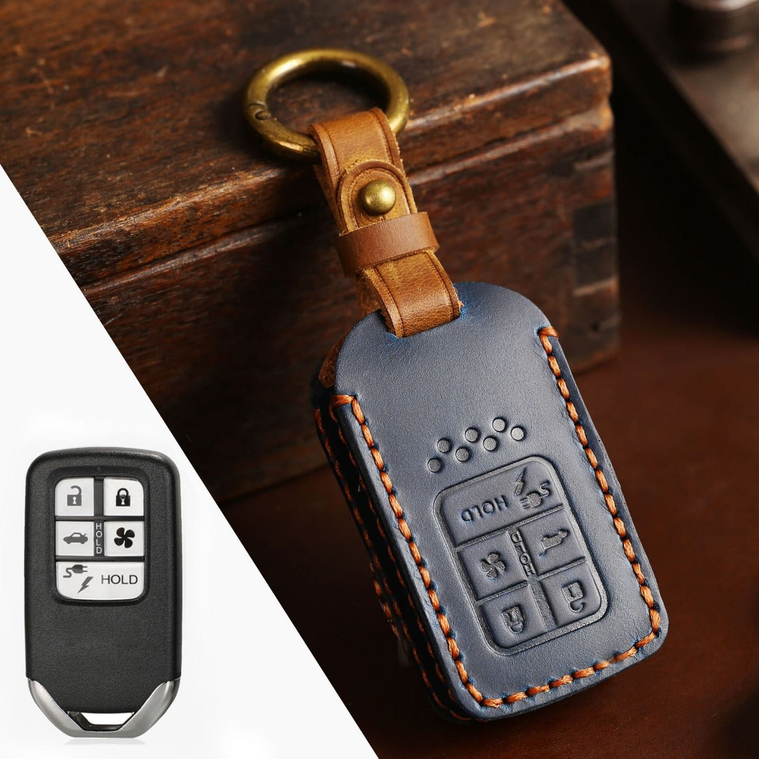 Honda CRV Lingpai XRV Civic Odyssey Elysion Accord Guandao Fit Leather Car Key Cover 2,3,4,5,6 Button