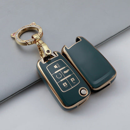 Carsine Chevrolet Car Key Case Golden Edge