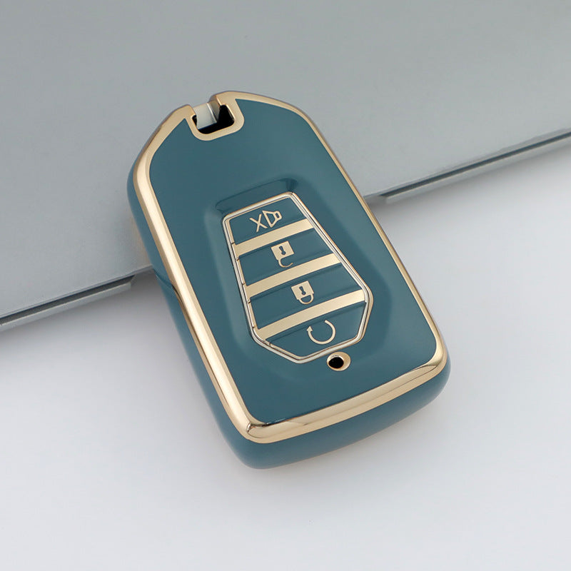 Isuzu Car Key Case Golden Edge