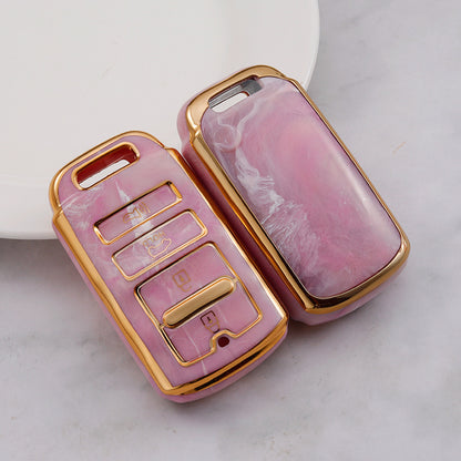 Carsine Kia Car Key Case Gold Inlaid With Jade Pink / Key case