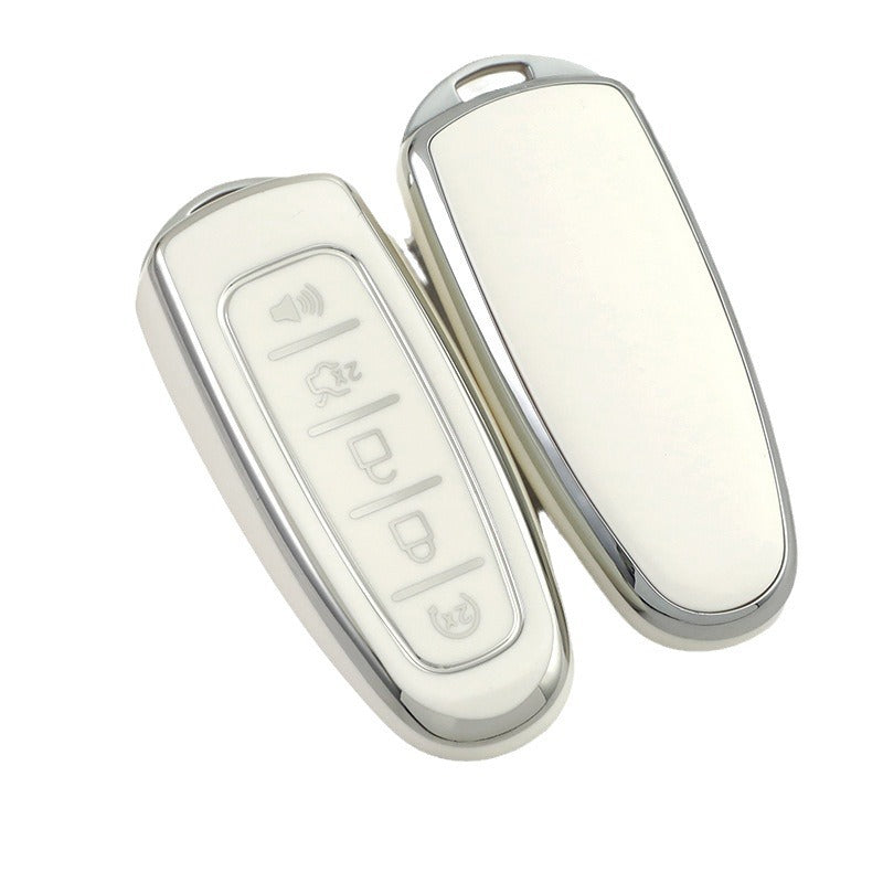 Carsine Ford Car Key Cover Silver Edge