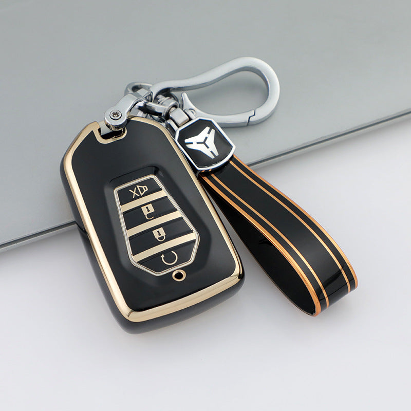 Isuzu Car Key Case Golden Edge