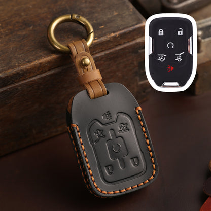 GMC Chevrolet Leather Car Key Cover 4,5,6 Button