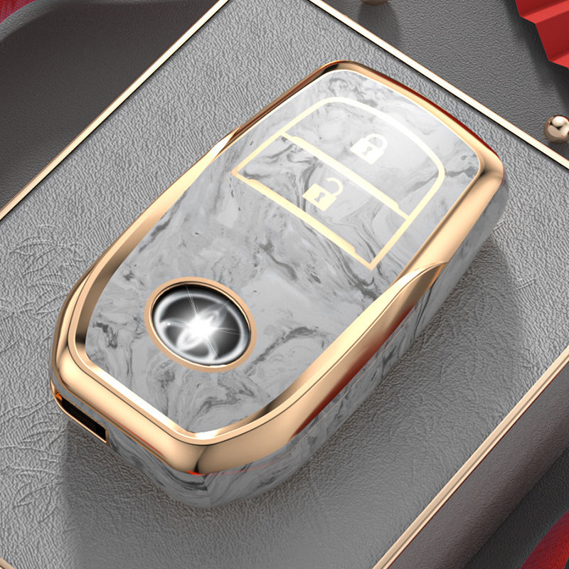 Carsine Toyota Car Key Case Gold Inlaid With Jade Grey / Key case