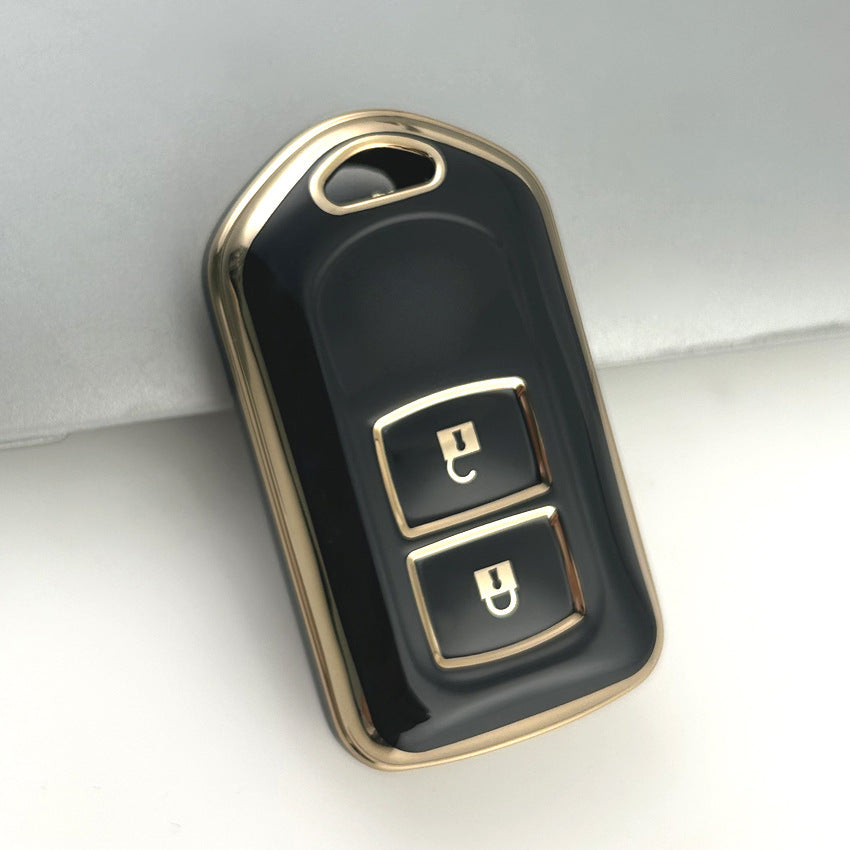 Carsine Toyota Car Key Case Golden Edge Black / Key case