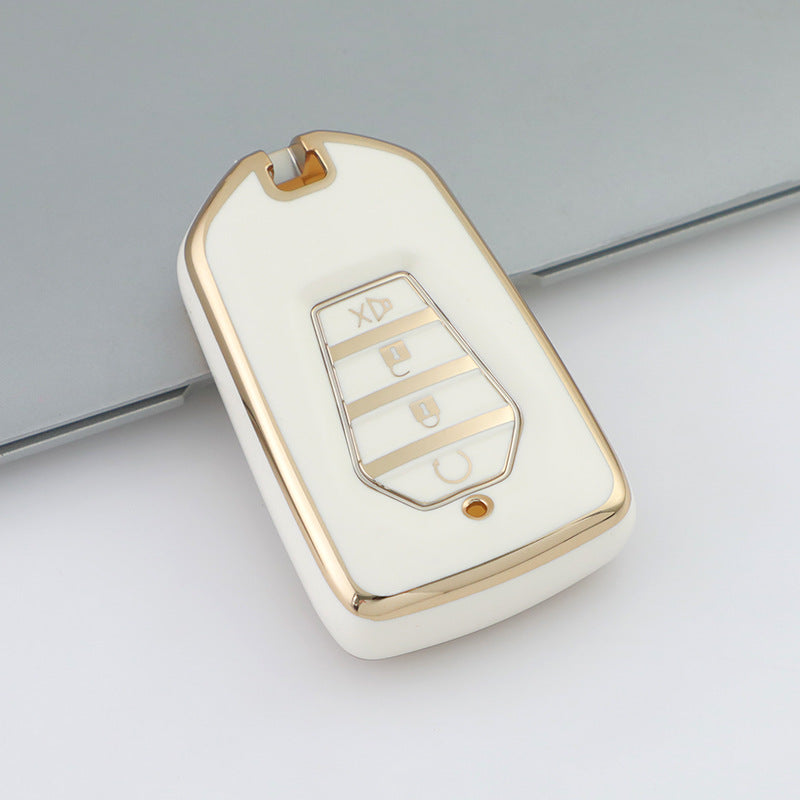 Isuzu Car Key Case Golden Edge