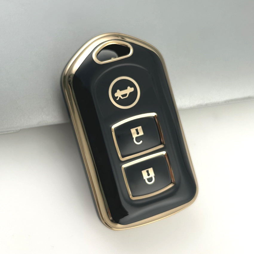 Carsine Toyota Car Key Case Golden Edge Black / Key case