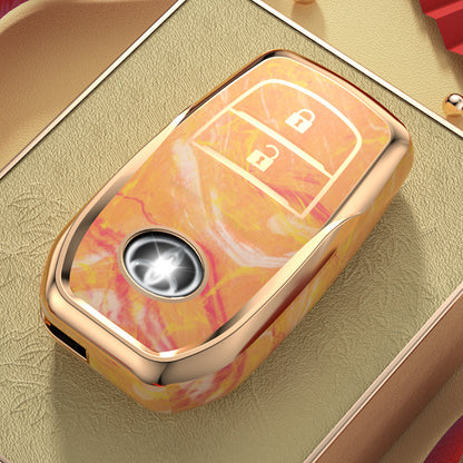 Carsine Toyota Car Key Case Gold Inlaid With Jade Yellow / Key case