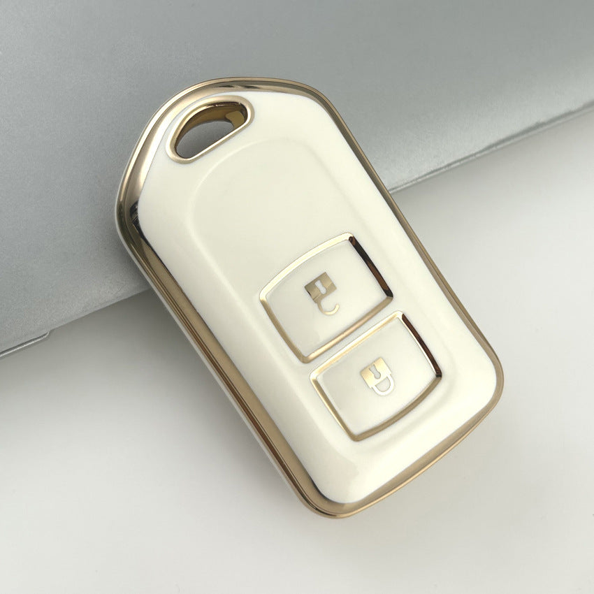 Carsine Toyota Car Key Case Golden Edge White / Key case