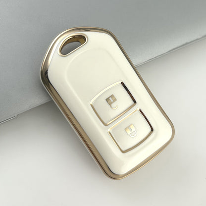 Carsine Toyota Car Key Case Golden Edge White / Key case