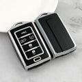 Carsine Jeep Wagoneer Dodge Chrysler Car Key Cover Silver Edge Black / Key case