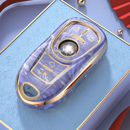 Carsine Buick Car Key Case Gold Inlaid With Jade Purple / Key case