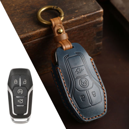 Ford Escort Mondeo EcoSport Edge Mustang Explorer Leather Car Key Cover 3,4,5 Button