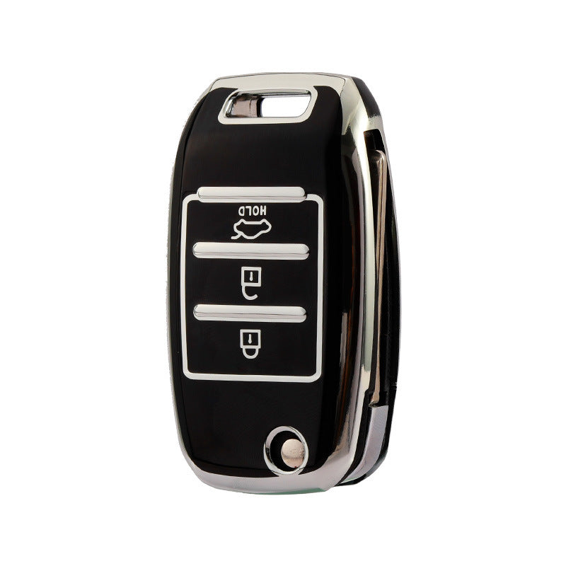 Carsine Kia Car Key Cover Silver Edge