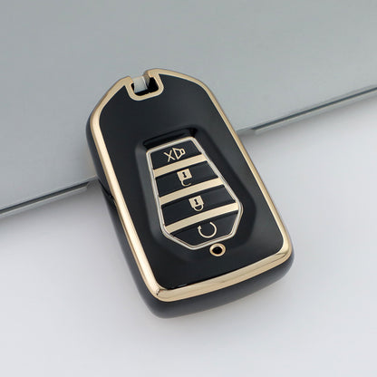 Isuzu Car Key Case Golden Edge