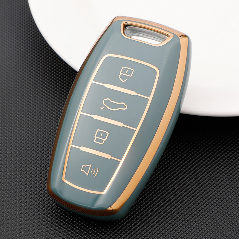 Carsine GWM Car Key Case Golden Edge Grey / Key case