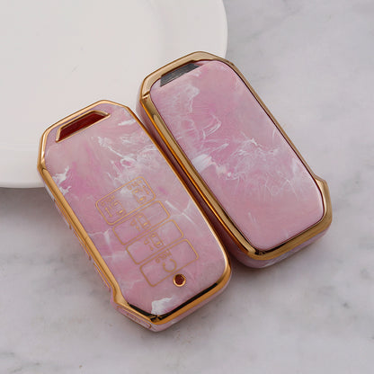 Carsine Kia Car Key Case Gold Inlaid With Jade Pink / Key case