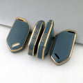 Carsine Golden Edge TPU key fob cover for Kia EV9 - side angle