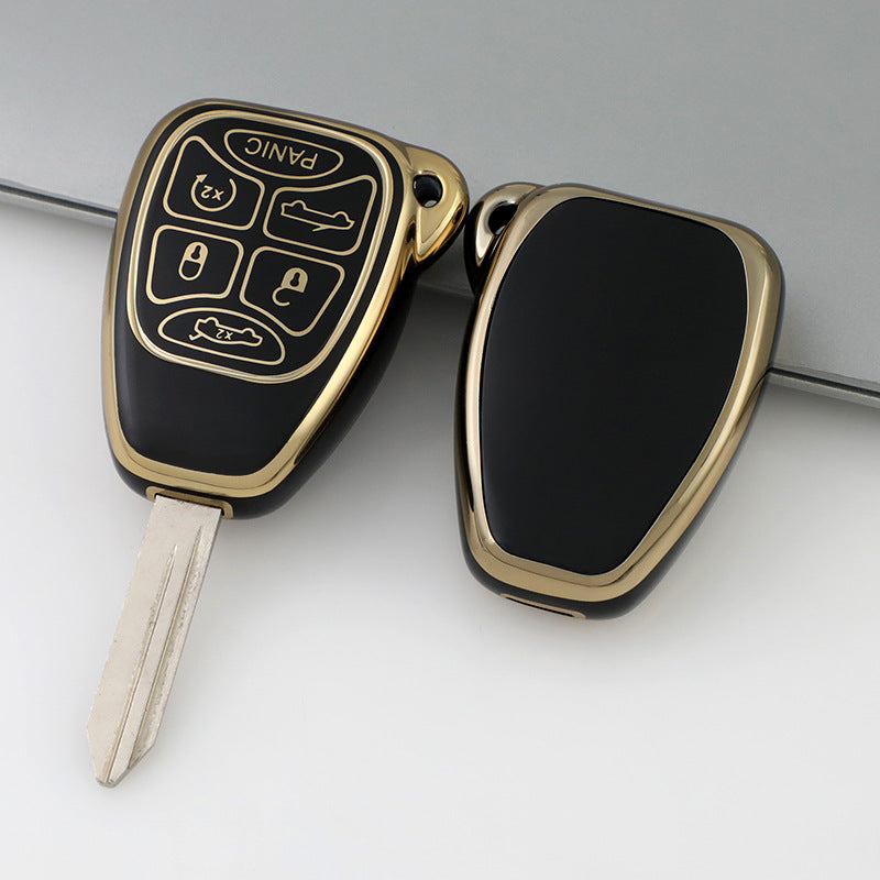 Jeep Dodge Chrysler Car Key Case Golden Edge