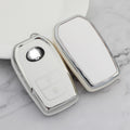 Carsine Silver Edge TPU key cover for Toyota RAV4 - white variant