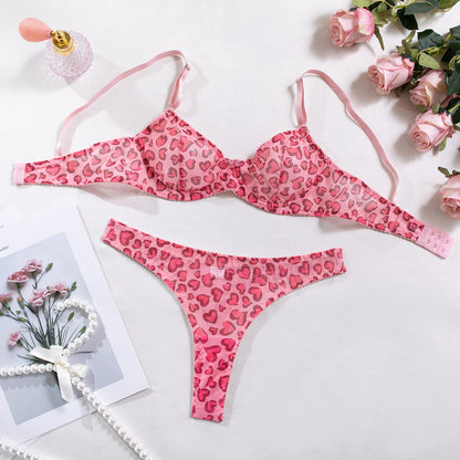 Polka Dot Thong Sexy Lingerie 2-Piece Set