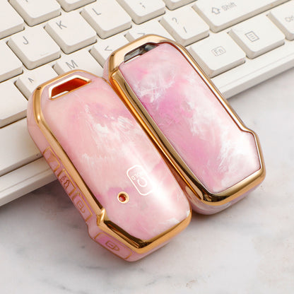 Carsine Kia Car Key Case Gold Inlaid With Jade Pink / Key case