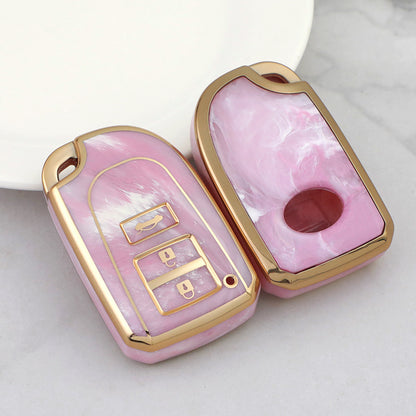 Carsine Toyota Car Key Case Gold Inlaid With Jade Pink / Key case