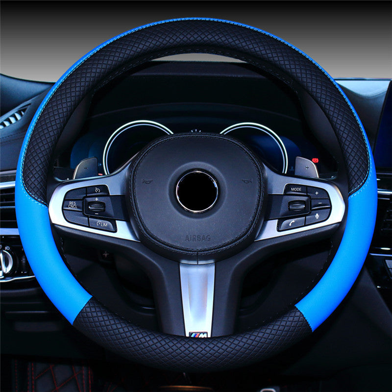 Carsine Anti-slip Car Steering Wheel Cover Blue / 14.96 in / 38cm