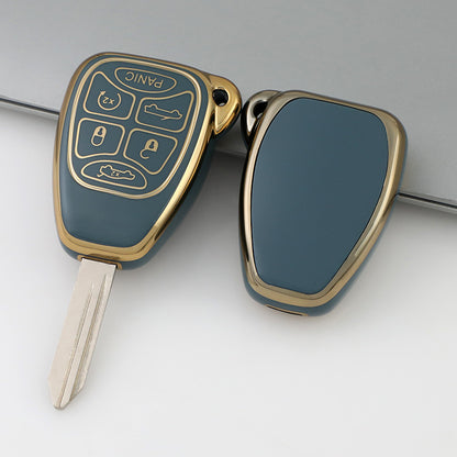 Jeep Dodge Chrysler Car Key Case Golden Edge