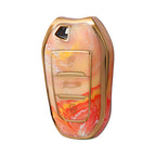 Carsine Citroen Peugeot Car Key Case Gold Inlaid With Jade